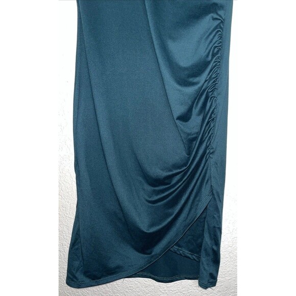 Heart & Hips Side Rouche Bodycon Dress Women Size Small Green - Picture 3 of 6